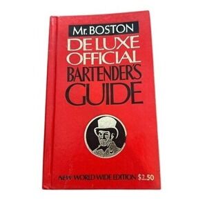 Vintage Mr Boston De Luxe Official Bartenders Guide Red Hardcover Book Recipe